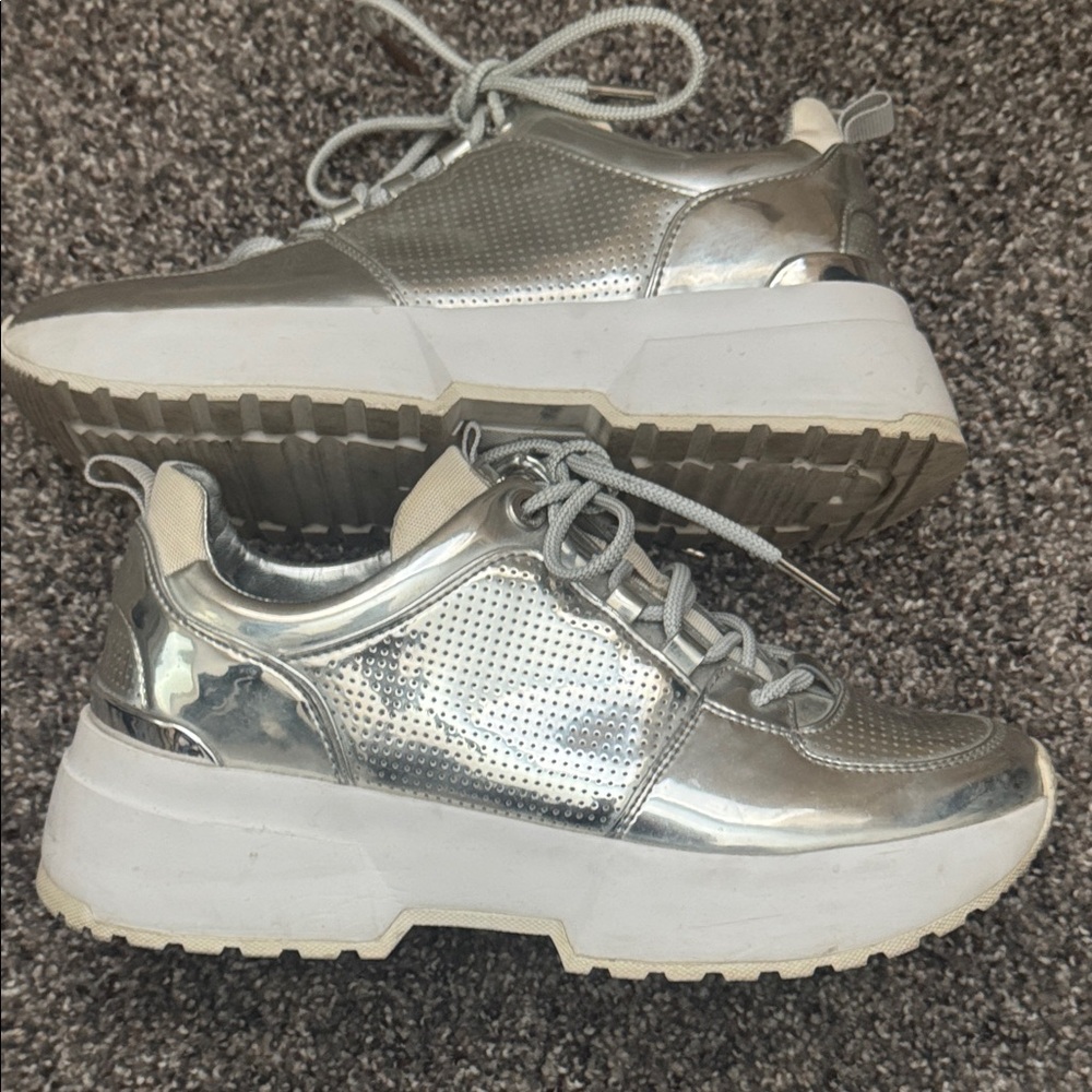 Michael Kors Silver Women's Sneakers sz 7